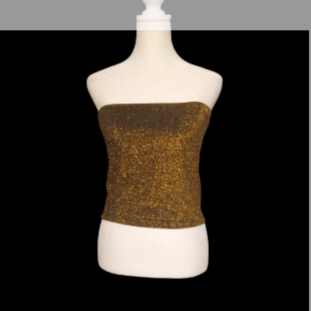 Forever 21 Gold Sparkle Women's Crop-Top
